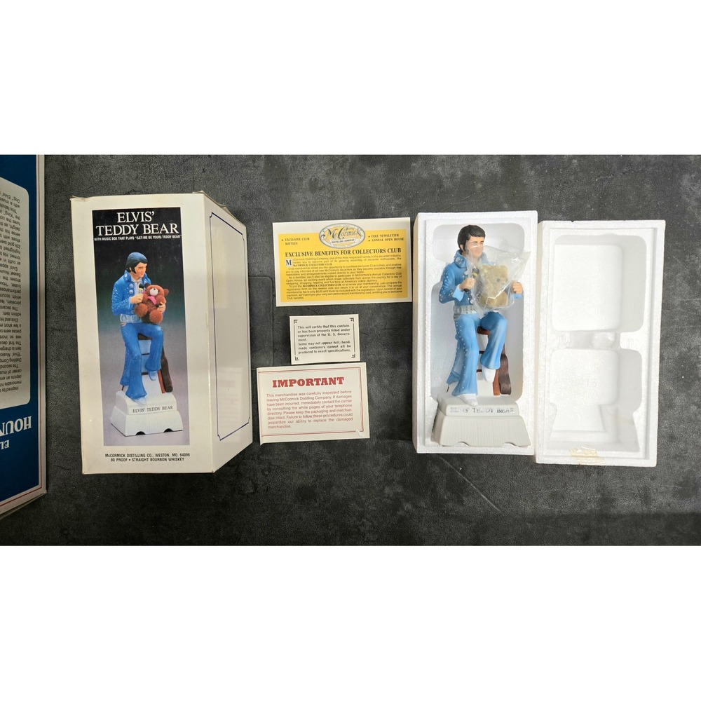 Vintage (1985) McCormick Elvis "Teddy Bear" Musical Decanter‎